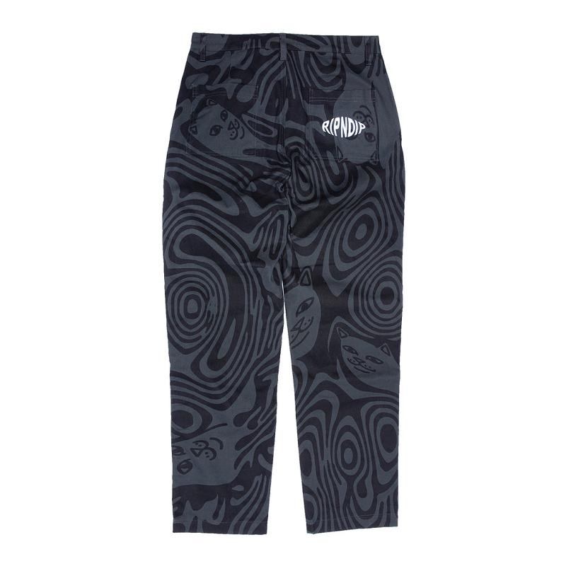 Black Ripndip Hypnotic Cotton Twill Pants | USAPQ2602