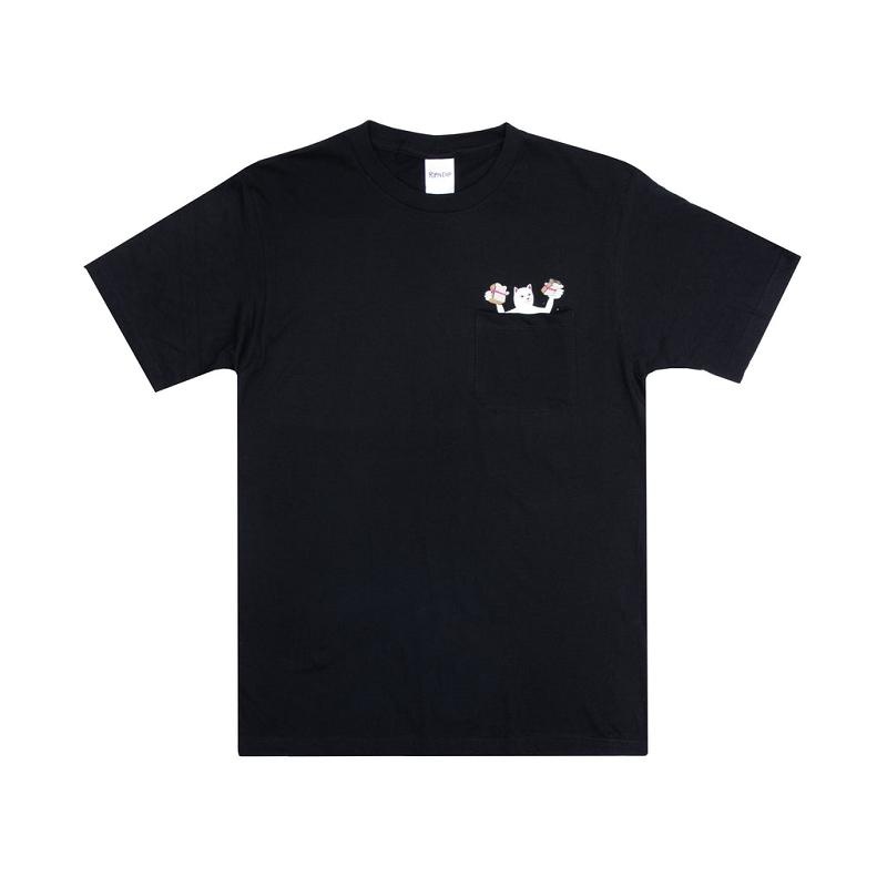 Black Ripndip Lets Get This Bread Pocket Shirts | USATV2705