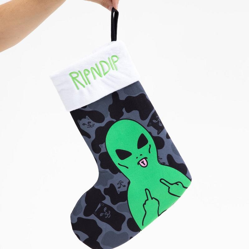 Black Ripndip Lord Alien Christmas Stocking Socks | USASO2366