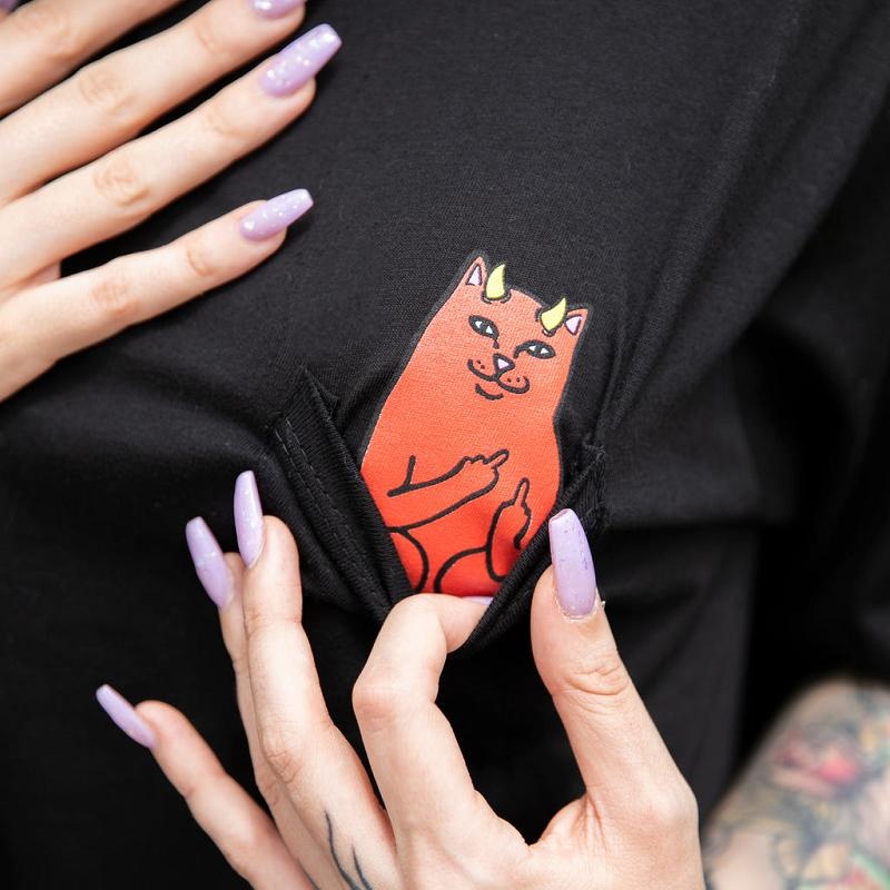 Black Ripndip Lord Devil Pocket Crop Shirts | USAEX2707