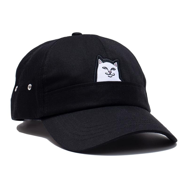 Black Ripndip Lord Nermal 6 Panel Pocket Hats | USACE2945