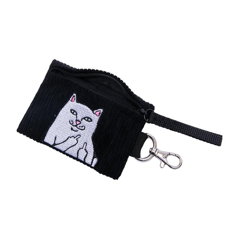 Black Ripndip Lord Nermal Card Holder Accessories | USAGL2196