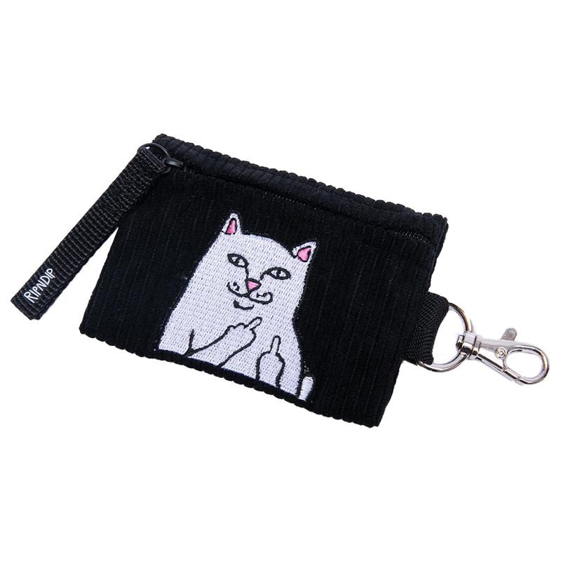 Black Ripndip Lord Nermal Card Holder Accessories | USAGL2196