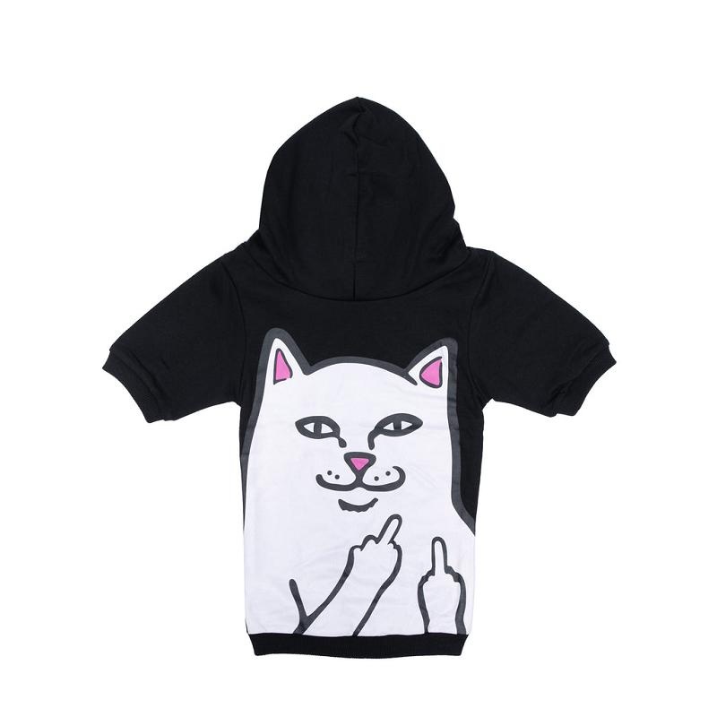 Black Ripndip Lord Nermal Pet Hoodie Accessories | USAMA2207