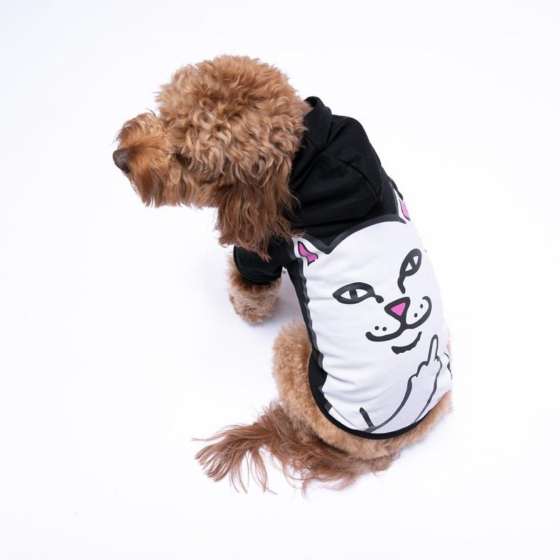 Black Ripndip Lord Nermal Pet Hoodie Accessories | USAMA2207