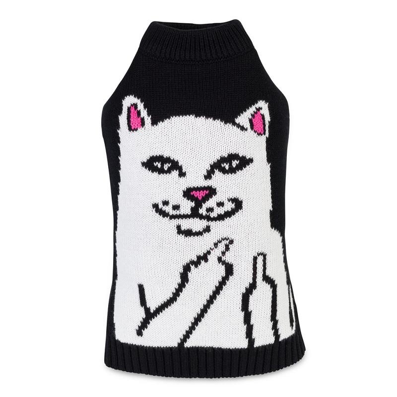 Black Ripndip Lord Nermal Pet Knit Sweater Vest Accessories | USAWY2235