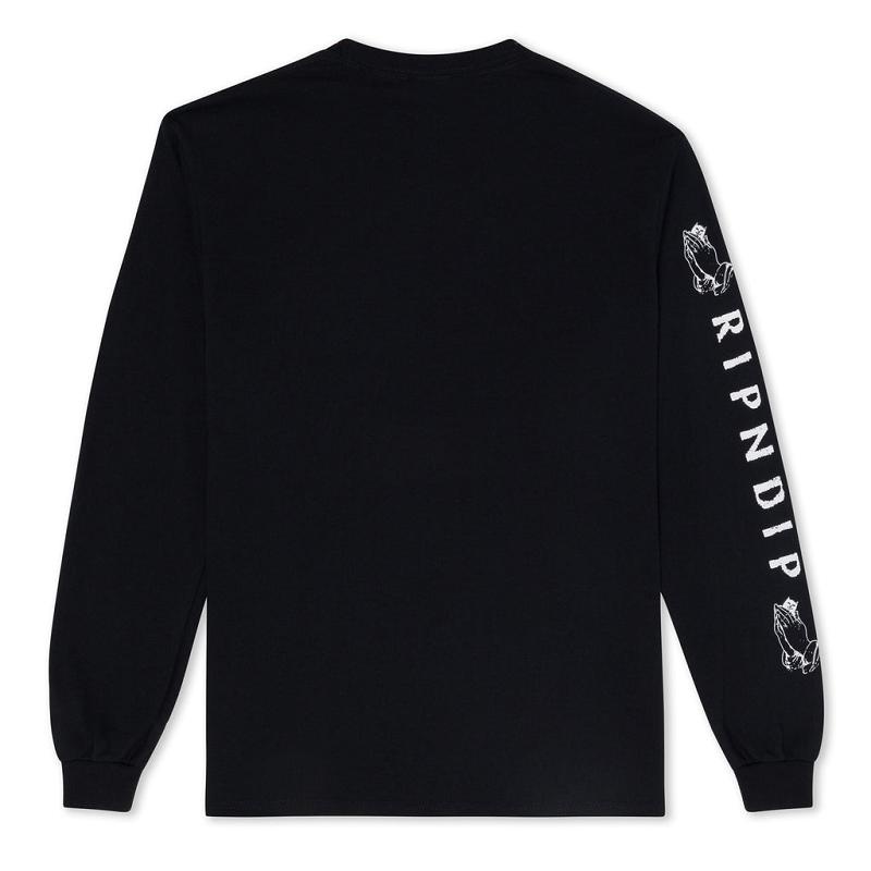 Black Ripndip Lord Nermal Pocket L/S Long Sleeve | USABC2588