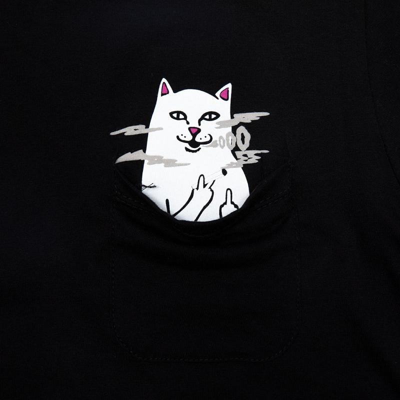 Black Ripndip Lord Nermal Smokey Pocket Shirts | USAJJ2666