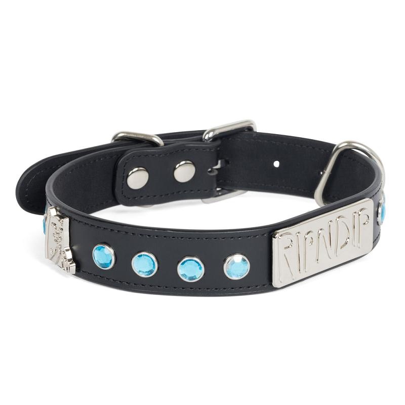 Black Ripndip Lord Nermal Studded Pet Collar Accessories | USARW2237