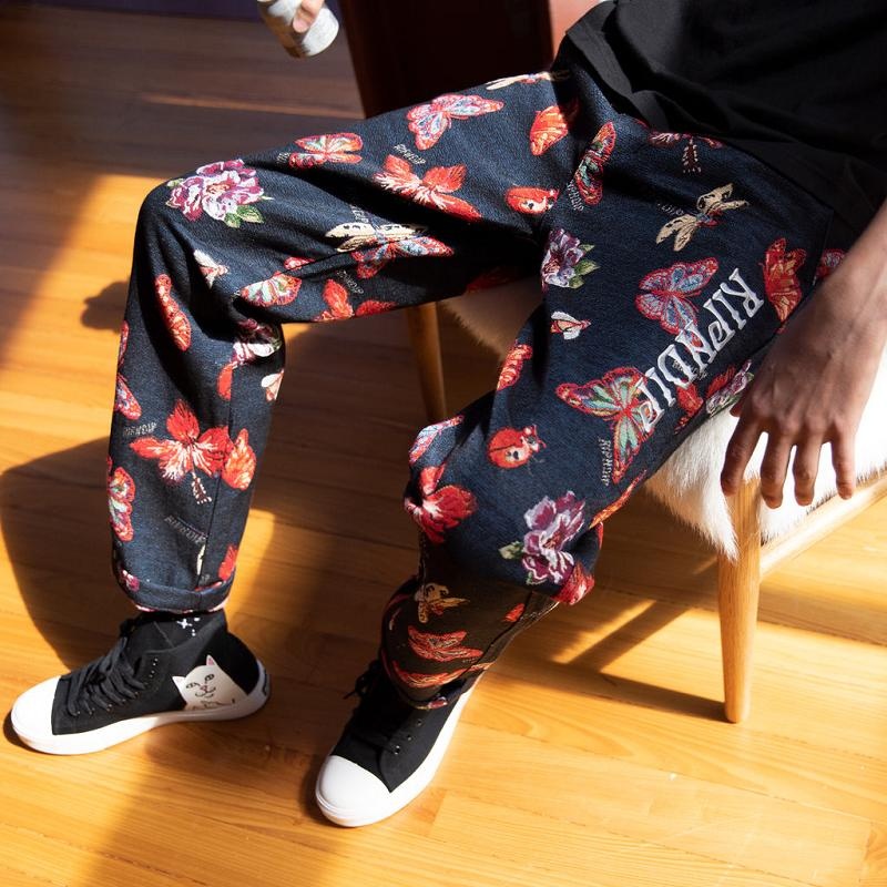 Black Ripndip Monarch Butterfly Pants | USAJJ2595