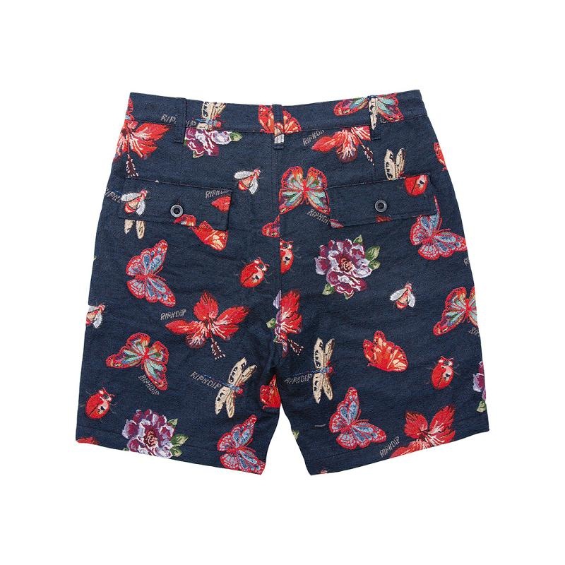 Black Ripndip Monarch Butterfly Shorts | USAKI2807