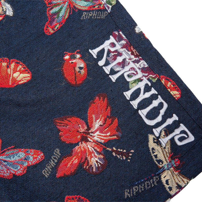 Black Ripndip Monarch Butterfly Shorts | USAKI2807