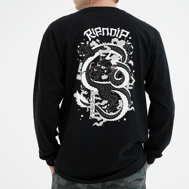 Black Ripndip Mystic Jerm Long Sleeve | USATV2581