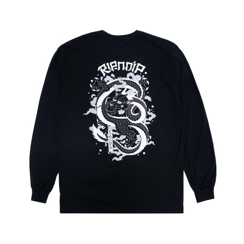 Black Ripndip Mystic Jerm Long Sleeve | USATV2581