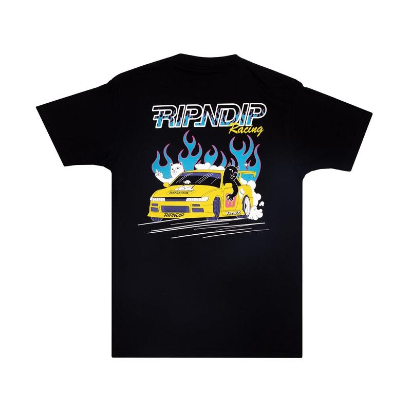 Black Ripndip Nerm Racing Shirts | USAAP2646