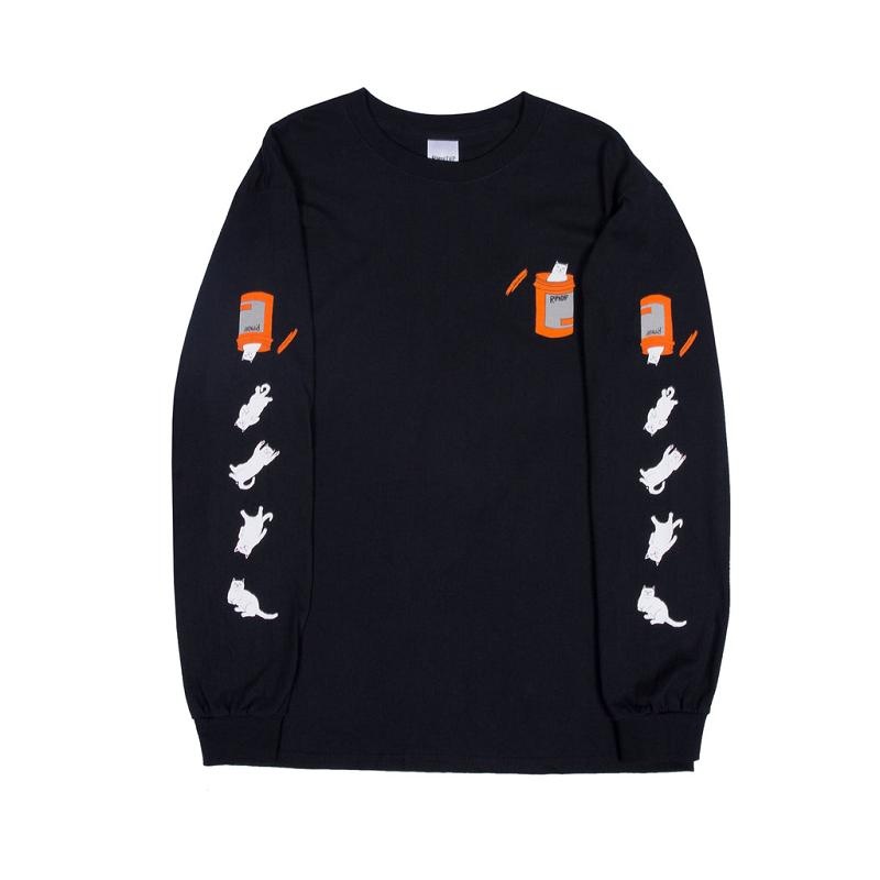 Black Ripndip Nermal Pills L/S Long Sleeve | USAJJ2569