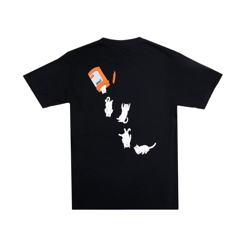 Black Ripndip Nermal Pills Shirts | USAMA2683