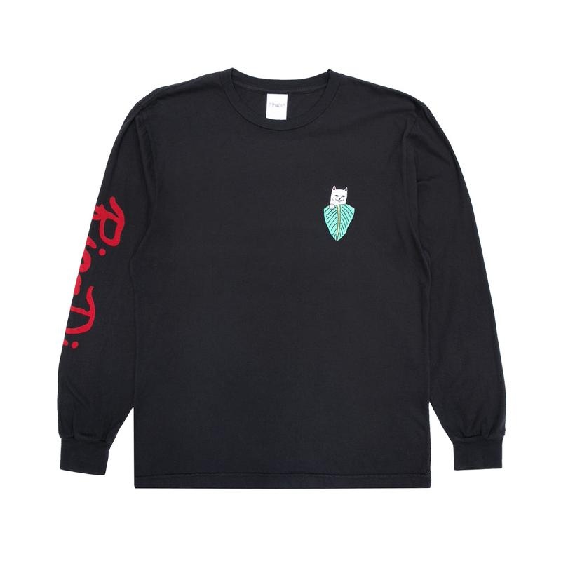 Black Ripndip Nermal Portrait L/S Long Sleeve | USAGL2571