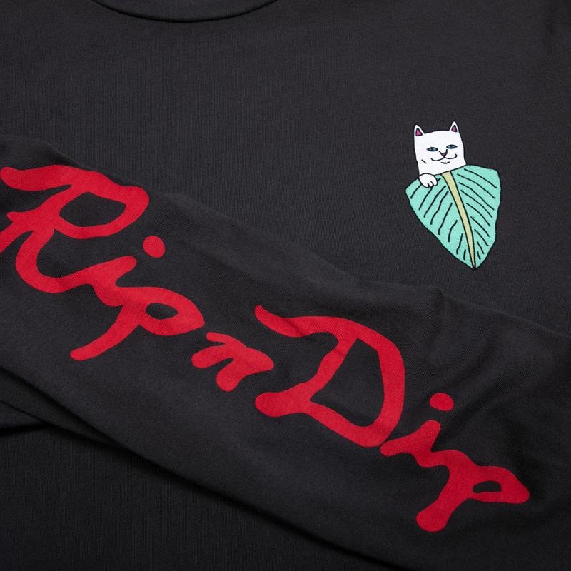 Black Ripndip Nermal Portrait L/S Long Sleeve | USAGL2571