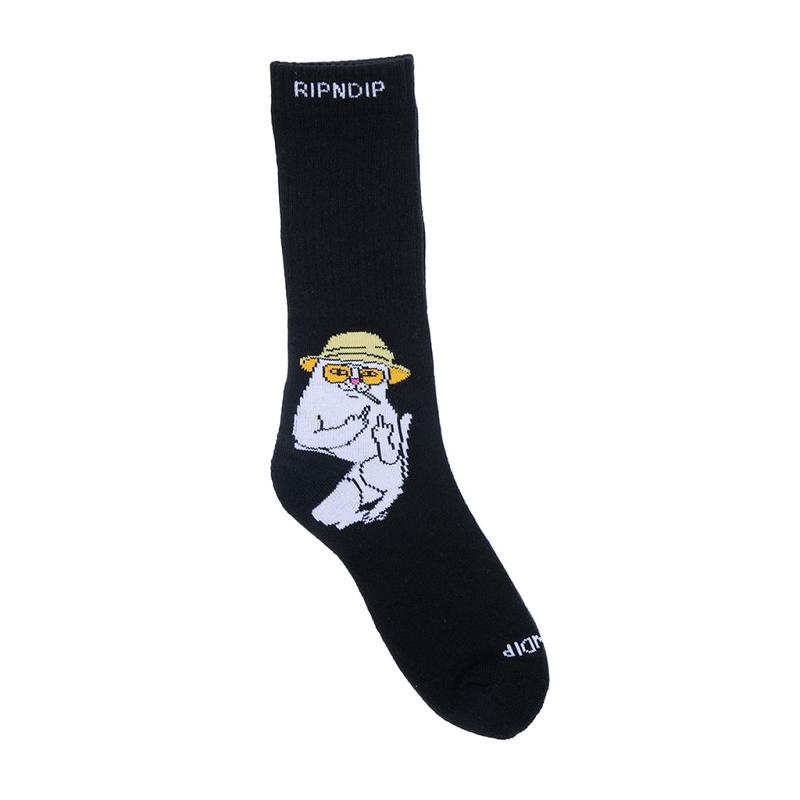 Black Ripndip Nermal S Thompson Socks | USAIS2344