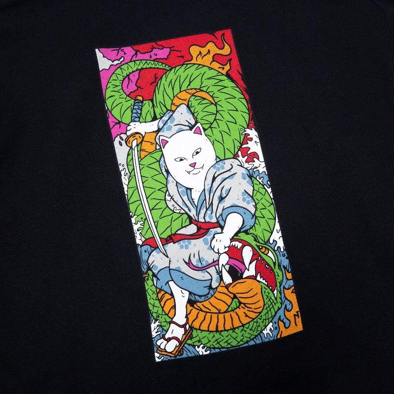 Black Ripndip Nermurari Warrior Hoodie | USAYU2398