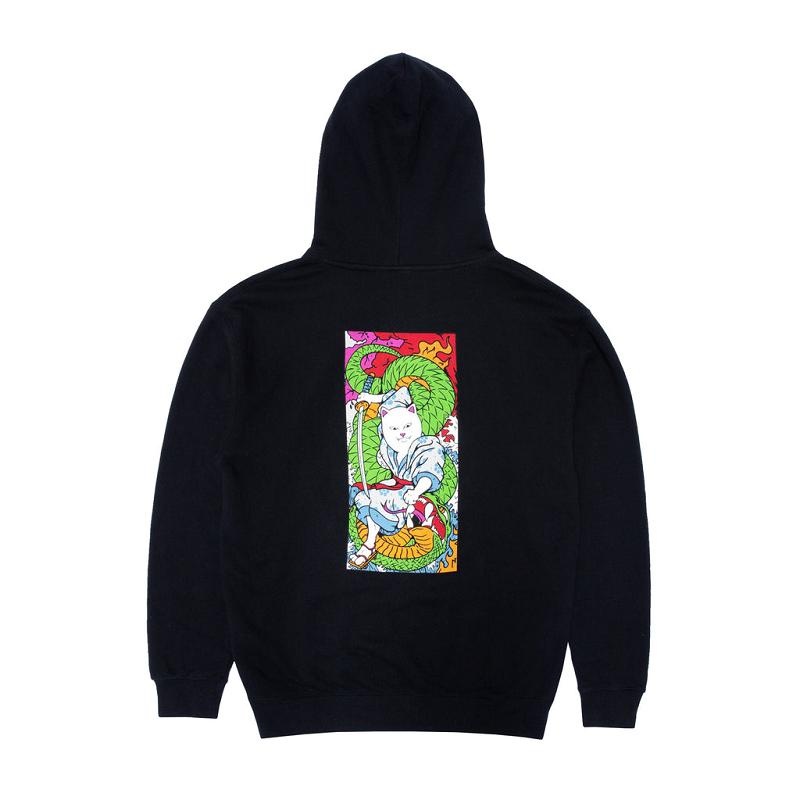 Black Ripndip Nermurari Warrior Hoodie | USAYU2398