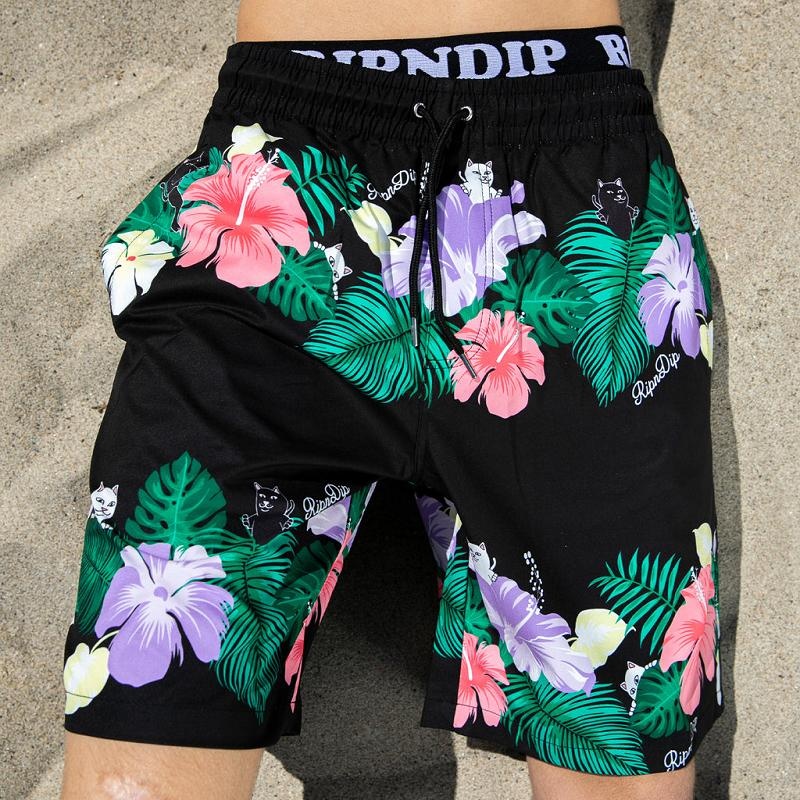 Black Ripndip Pablo Swim Shorts | USAEX2796