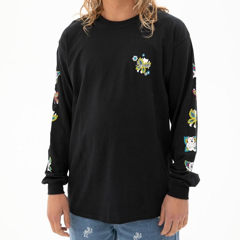 Black Ripndip Promised Land Long Sleeve | USABC2562