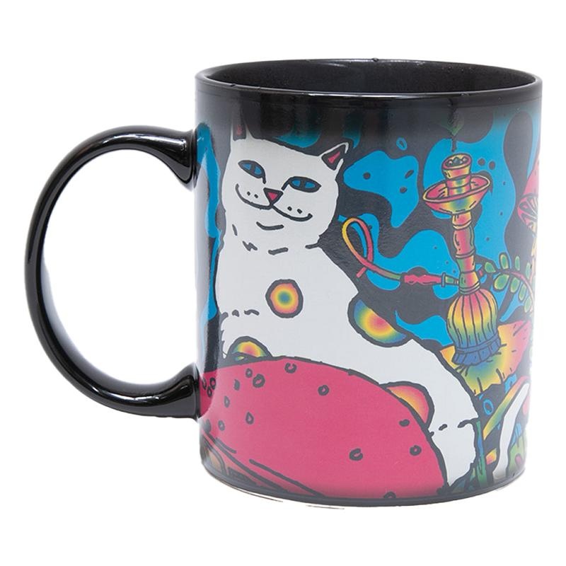 Black Ripndip Psychedelic Heat Changing Mug Accessories | USATV2212