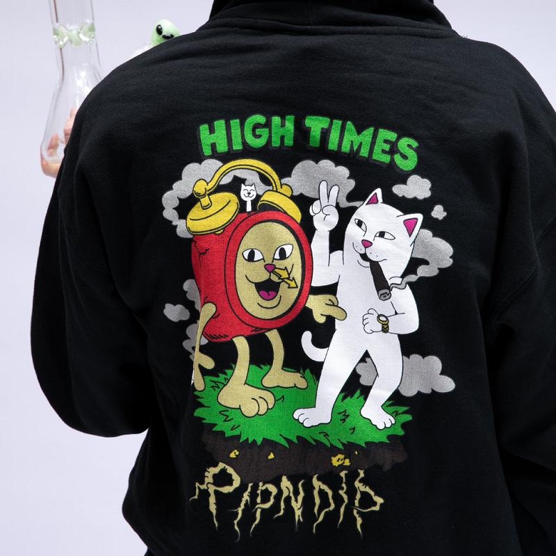 Black Ripndip Ripndip x High Times Hoodie | USAVD2433