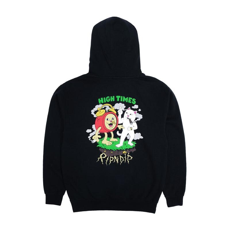 Black Ripndip Ripndip x High Times Hoodie | USAVD2433