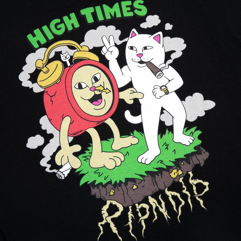 Black Ripndip Ripndip x High Times Shirts | USAGL2668