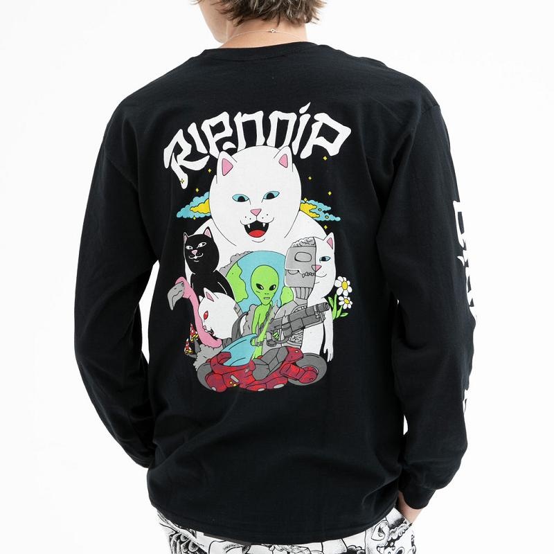 Black Ripndip Runaway Long Sleeve | USAOR2577