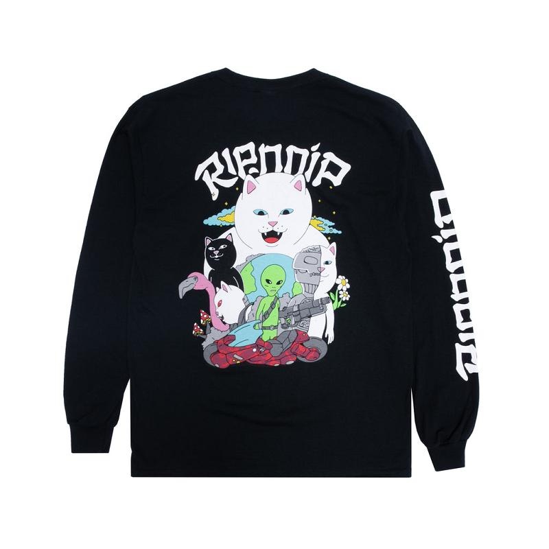 Black Ripndip Runaway Long Sleeve | USAOR2577