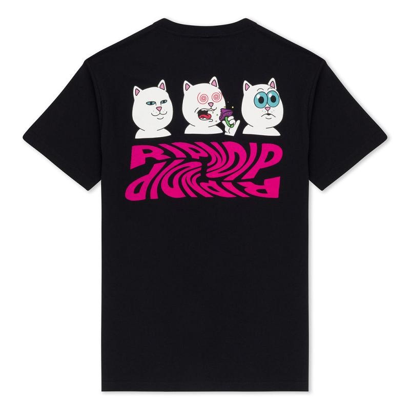 Black Ripndip Shroom Diet Shirts | USAIS2773