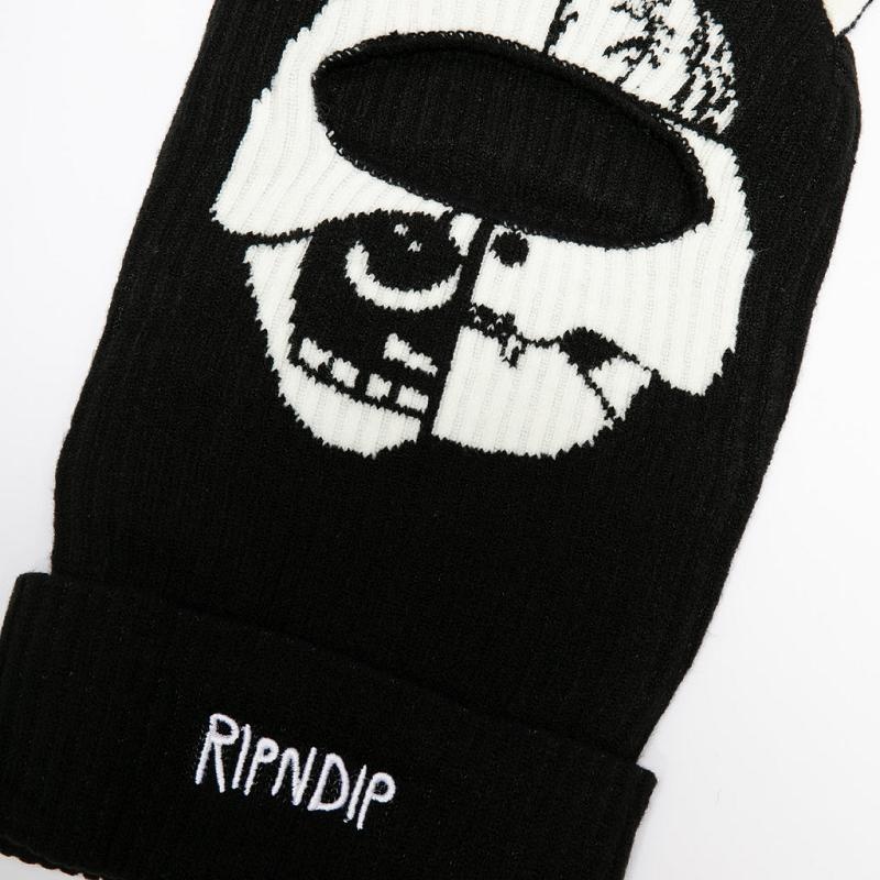 Black Ripndip Skelly Nerm Balaclava Beanie | USAGL2926