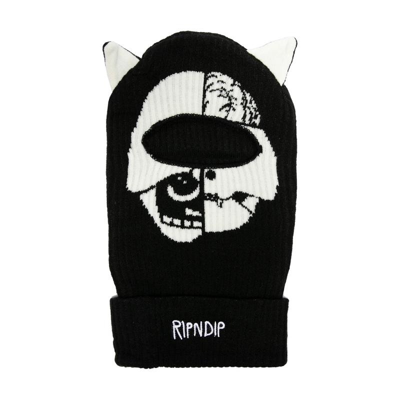 Black Ripndip Skelly Nerm Balaclava Beanie | USAGL2926