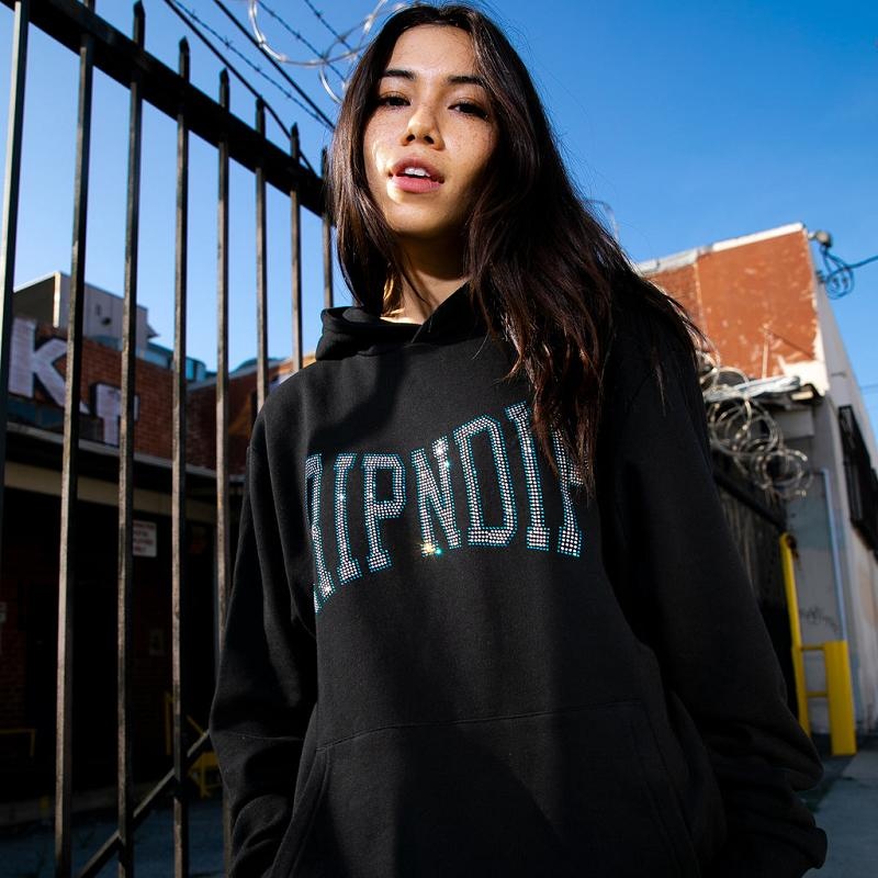 Black Ripndip Summer Revenge Rhinestone Hoodie | USADN2443