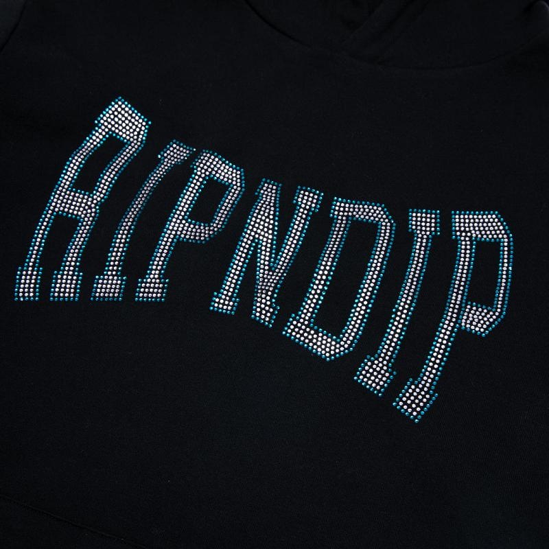 Black Ripndip Summer Revenge Rhinestone Hoodie | USADN2443