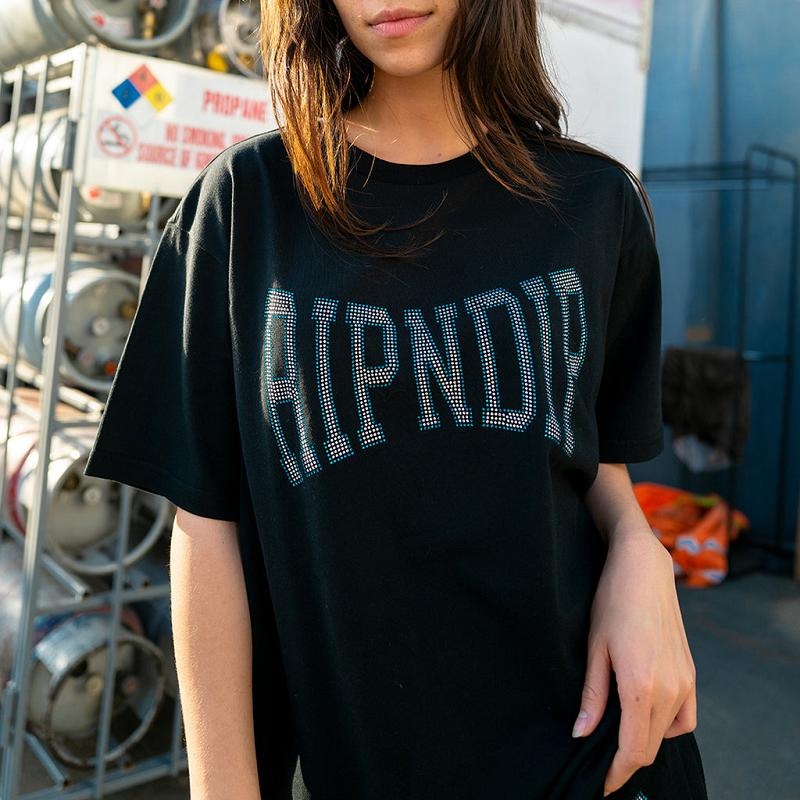 Black Ripndip Summer Revenge Rhinestone Shirts | USAMA2710