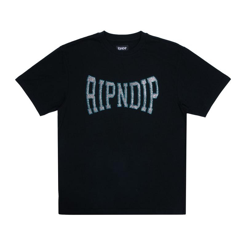 Black Ripndip Summer Revenge Rhinestone Shirts | USAMA2710