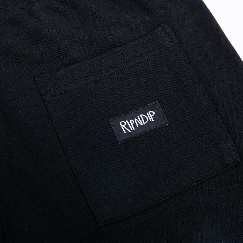 Black Ripndip Summer Revenge Rhinestone Sweat Shorts | USACE2829