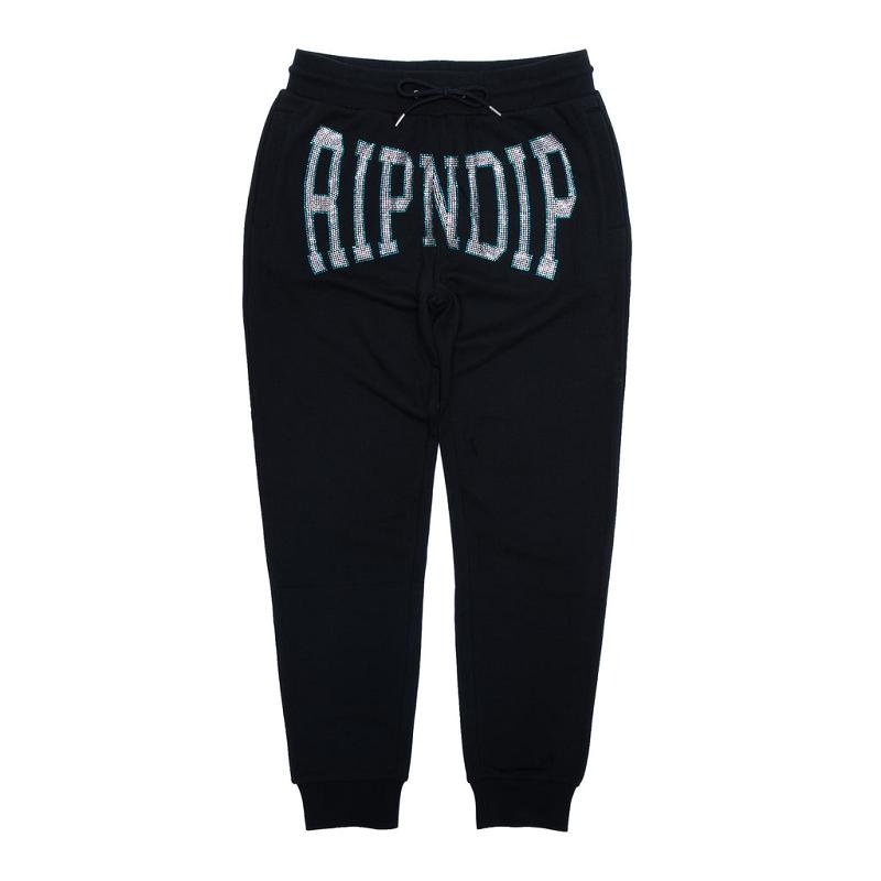 Black Ripndip Summer Revenge Rhinestone Sweatpants | USAPQ2886