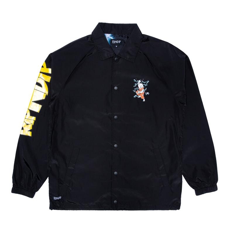 Black Ripndip Super Sanerm Coach Jackets | USAPQ2498