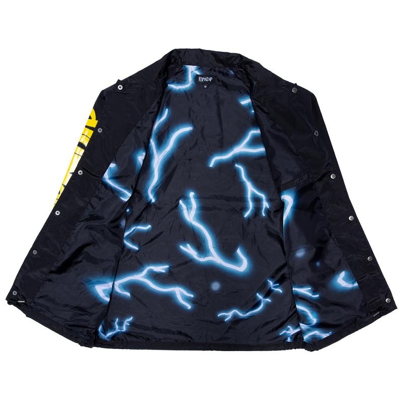 Black Ripndip Super Sanerm Coach Jackets | USAPQ2498