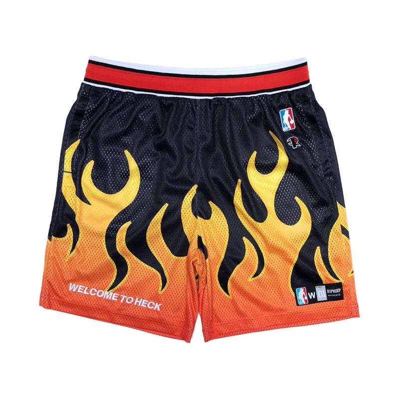 Black Ripndip Welcome To Heck Basketball Shorts | USAIS2817