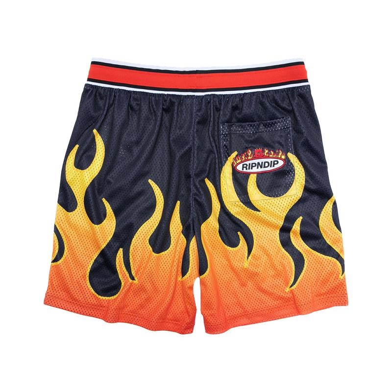 Black Ripndip Welcome To Heck Basketball Shorts | USAIS2817