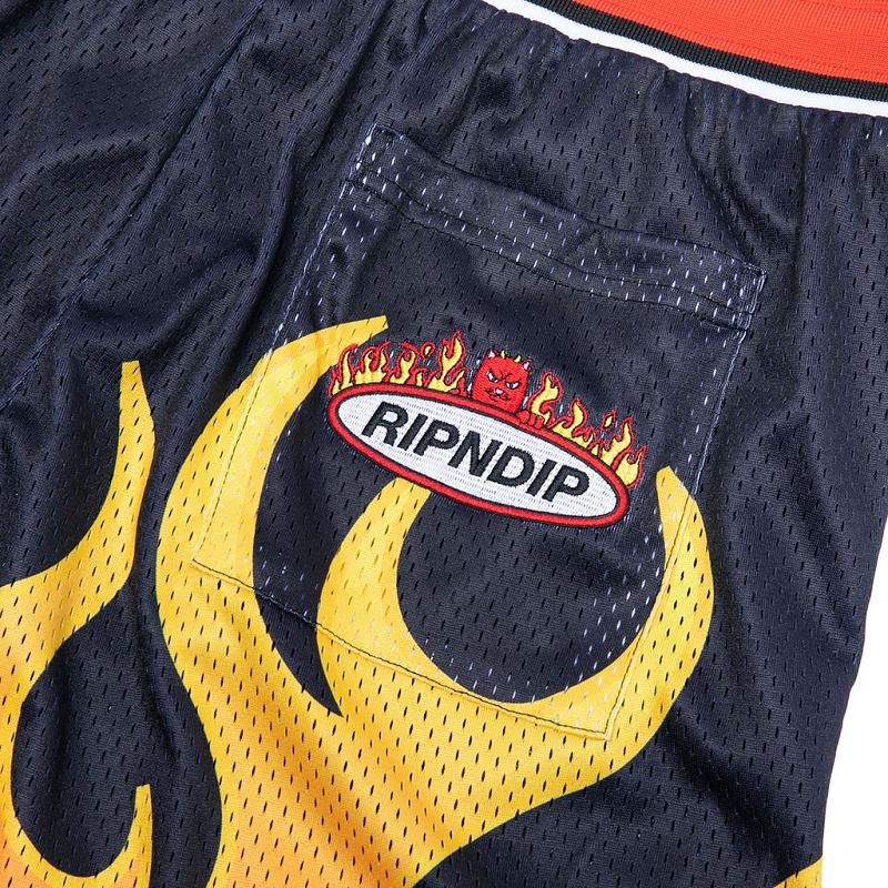 Black Ripndip Welcome To Heck Basketball Shorts | USAIS2817