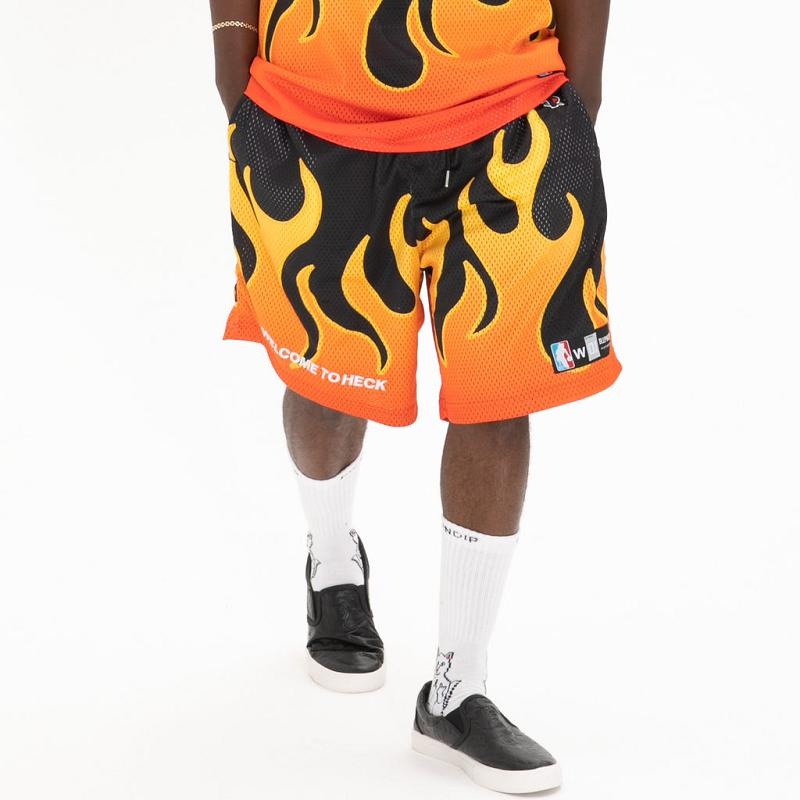 Black Ripndip Welcome To Heck Basketball Shorts | USAIS2817