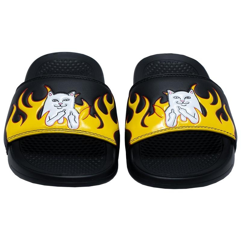 Black Ripndip Welcome To Heck Slides | USAAP2983